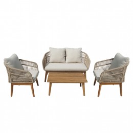 ΣΕΤ ΣΑΛΟΝΙ ΕΞ.ΧΩΡΟΥ 4ΤΜΧ FRANKY HM6231 ΞΥΛΟ ΑΚΑΚΙΑΣ-ΜΕΤΑΛΛΟ-ΣΧΟΙΝΙ