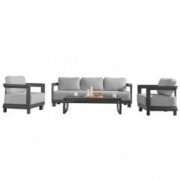 ΣΕΤ ΣΑΛΟΝΙ ΕΞ.ΧΩΡΟΥ 4ΤΜΧ LEGACY SM6254.01 ΣΚΟΥΡΟ ΓΚΡΙ ΑΛΟΥΜΙΝΙΟ & SINTERED STONE