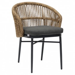 ΠΟΛΥΘΡΟΝΑ ΑΛΟΥΜΙΝΙΟΥ ORIN HM6265.01 ΣΚΟΥΡΟ ΓΚΡΙ- P.E.RATTAN ΣΕ ΦΥΣΙΚΟ 65x56x82Υεκ. 0612768