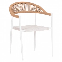 ΠΟΛΥΘΡΟΝΑ BERG HM6284.01 ΑΛΟΥΜΙΝΙΟ & TEXTILENE ΛΕΥΚΟ--P.E.TWISTED RATTAN 55x56x79Υεκ 0612788