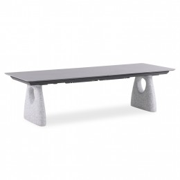 ΤΡΑΠΕΖΙ ΕΠΕΚΤ. GOFFEN SM6410.02 ΑΝΘΡΑΚΙ ΑΛΟΥΜΙΝΙΟ & SINTERED STONE 280-400x100x76,5Y