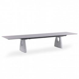 ΤΡΑΠΕΖΙ ΕΠΕΚΤ. GOFFEN SM6409.02 ΑΝΘΡΑΚΙ ΑΛΟΥΜΙΝΙΟ & SINTERED STONE 240-300x100x76,5Y