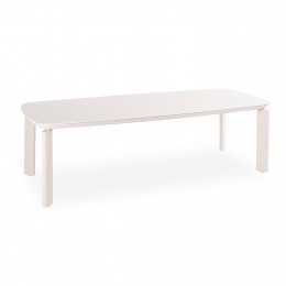ΤΡΑΠΕΖΙ STERLIN SM6412.01 ΚΡΕΜ ΑΛΟΥΜΙΝΙΟ & ΕΚΡΟΥ SINTERED STONE 200x100x76Yεκ.
