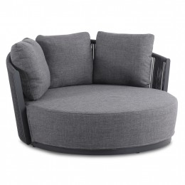 DAYBED ΣΕΙΡΑ LORIEN SM6413.02 ΑΝΘΡΑΚΙ ΑΛΟΥΜΙΝΙΟ-ΣΧΟΙΝΙ-ΜΑΞΙΛΑΡΙΑ 163x158,5x82Υεκ.