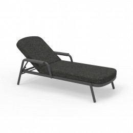 ΞΑΠΛΩΣΤΡΑ BERLINETTE SM6420.01 ΣΚΟΥΡΟ ΓΚΡΙ ΑΛΟΥΜΙΝΙΟ & ΟΛΕΦΙΝ ΥΦΑΣΜΑ 197x82x53Υεκ.