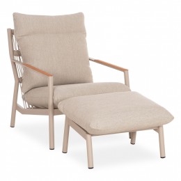 ΠΟΛΥΘΡΟΝΑ ΜΕ ΥΠΟΠΟΔΙΟ OBLIVION SM6438.02 ΜΠΕΖ ΑΛΟΥΜΙΝΙΟ & ΜΑΞΙΛΑΡΙ 79x101x89Υεκ.