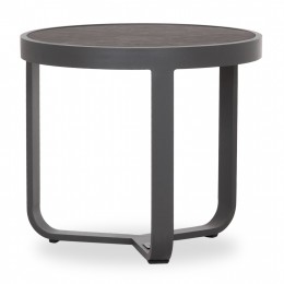 ΤΡΑΠΕΖΑΚΙ ΑΛΟΥΜΙΝΙΟΥ DEVIOUS SM6440.01 ΑΝΘΡΑΚΙ--ΓΚΡΙ SINTERED STONE TOP Φ45x41Υεκ.