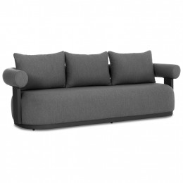 ΚΑΝΑΠΕΣ ΤΡΙΘΕΣΙΟΣ DECCARD SM6462.01 ΣΚΟΥΡΟ ΓΚΡΙ ΑΛΟΥΜΙΝΙΟ & ΥΦΑΣΜΑ 230x92x67Υεκ.