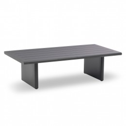 ΤΡΑΠΕΖΙ ΜΕΣΗΣ ΟΡΘΟΓΩΝΙΟ DECCARD SM6463.01 ΣΚΟΥΡΟ ΓΚΡΙ ΑΛΟΥΜΙΝΙΟ 140x75x40Υεκ