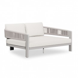 DAYBED ΔΙΠΛΟ BARON SM6479.04 ΜΠΕΖ ΑΛΟΥΜΙΝΙΟ-ΣΧΟΙΝΙ-OLEFIN 168x143x70Υεκ.