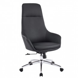 ΚΑΡΕΚΛΑ ΓΡΑΦΕΙΟΥ BEKKER HM18359.01 ΜΑΥΡΟ PU ΔΕΡΜΑ--ΒΑΣΗ ΧΡΩΜΙΟΥ 67x67x126Υεκ