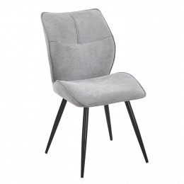 ΚΑΡΕΚΛΑ ΤΡΑΠΕΖΑΡΙΑΣ GAFF HM18425.01 ΑΝΟΙΧΤΟ ΓΚΡΙ ΥΦΑΣΜΑ-ΜΕΤΑΛ.ΜΑΥΡΑ ΠΟΔΙΑ 50x67x89Υεκ