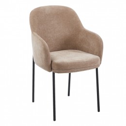 ΠΟΛΥΘΡΟΝΑ ΤΡΑΠΕΖΑΡΙΑΣ MANIDO HM18429.03 TAUPE ΥΦΑΣΜΑ-ΜΕΤΑΛ.ΜΑΥΡΑ ΠΟΔΙΑ 55x62x88Υεκ
