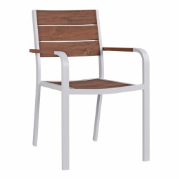 ΠΟΛΥΘΡΟΝΑ ΑΛΟΥΜΙΝΙΟΥ SAGA ΛΕΥΚΗ ΜΕ POLYWOOD HM5127.01 55x56x85Υ εκ. 0614616