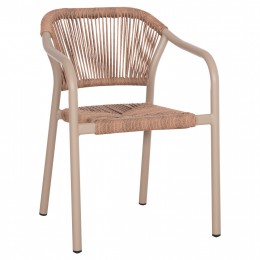 ΠΟΛΥΘΡΟΝΑ ΑΛΟΥΜΙΝΙΟΥ LUCCI HM6266.02 MOKA ΣΚΕΛΕΤΟΣ-P.E.RATTAN ΦΥΣΙΚΟ 58x56x79Υεκ 0615436