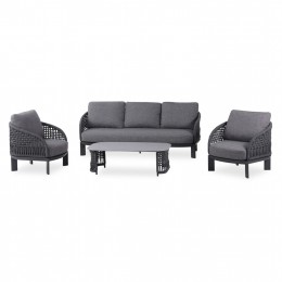 ΣΕΤ ΣΑΛΟΝΙ ΕΞ.ΧΩΡΟΥ 4ΤΜΧ LADRIS SM6405.02 ΑΝΘΡΑΚΙ ΑΛΟΥΜΙΝΙΟ-ΣΧΟΙΝΙ-ΜΑΞΙΛΑΡΙΑ