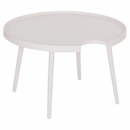 ΤΡΑΠΕΖΙ ΜΕΣΗΣ ΣΤΡΟΓΓΥΛΟ ΕΞ.ΧΩΡΟΥ TEROC HM6434.02 ΑΛΟΥΜΙΝΙΟ ΛΕΥΚΟ Φ70x44Υεκ