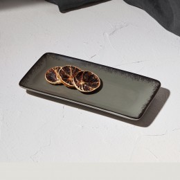 ΠΙΑΤΕΛΑ ΟΡΘΟΓΩΝΙΑ PEARL ΠΟΡΣΕΛΑΝΙΝΗ 21x10.5cm GREY 07-16449