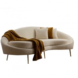 Καναπές 3θέσιος PWF-0589 pakoworld ύφασμα cream 255x120x85εκ 071-001329