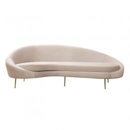 Καναπές 3θέσιος PWF-0574 pakoworld δεξιά γωνία μπεζ 255x120x85εκ 071-001360