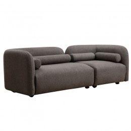 Καναπές 3θέσιος Tranquil pakoworld ύφασμα μπουκλέ γκρι 228x90x74εκ 071-001405