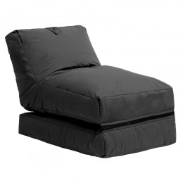 Πολυθρόνα πουφ-κρεβάτι Dreamy pakoworld αδιάβροχο μαύρο 071-001522