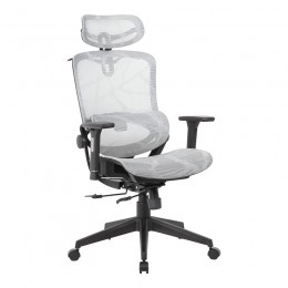 Καρέκλα γραφείου διευθυντή Konilo pakoworld mesh γκρι 82.5x63.5x114εκ 076-000017