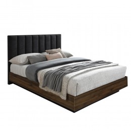 BOXY ΚΡΕΒΑΤΙ (ΓΙΑ ΣΤΡΩΜΑ 160x200cm) ΓΚΡΙ ΣΚΟΥΡΟ ΚΑΡΥΔΙ 211.5x165x111.2