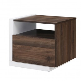 DOBLE ΚΟΜΟΔΙΝΟ 1ΠΟΡΤΑ ΚΑΡΥΔΙ ΛΕΥΚΟ 46x40xH43cm 09-2047
