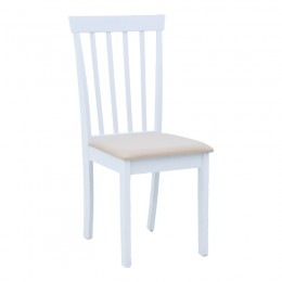 Καρέκλα Houston pakoworld σε λευκή απόχρωση 40x49x94εκ