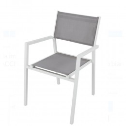 Πολυθρόνα Στοιβαζόμενη OTRANTO ΛΕΥΚΟ 61x57x87εκ. 0939-08/SM