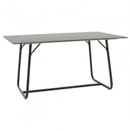Τραπέζι Revello pakoworld sintered stone μαύρο μαρμάρου-μαύρο 150x90x75εκ 101-000075
