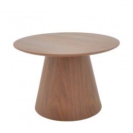 Βοηθητικό τραπέζι Kayano pakoworld καρυδί mdf Φ60x40εκ 101-000111