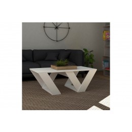 Pipra Τραπέζι Σαλονιού 110x60x40cm σε Χρώμα Λευκό 119-000648 