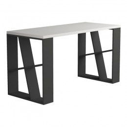 Γραφείο Honey pakoworld σε λευκή-ανθρακί απόχρωση 137x60x75εκ