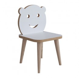 Παιδική καρέκλα Jerry pakoworld λευκό-φυσικό 30x30x47εκ 120-000289