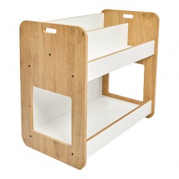 Ραφιέρα Dovere pakoworld φυσικό-λευκό mdf 56x34x55εκ 120-000419