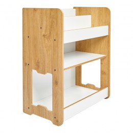 Ραφιέρα Seagull pakoworld φυσικό-λευκό mdf 57x34x70εκ 120-000423