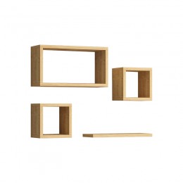 Ραφιέρα Babine pakoworld μελαμίνη σε oak απόχρωση 84x15x44εκ 120-000450