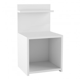 Κομοδίνο Kassito pakoworld μελαμίνη σε λευκή απόχρωση 35x32x63εκ 120-000476