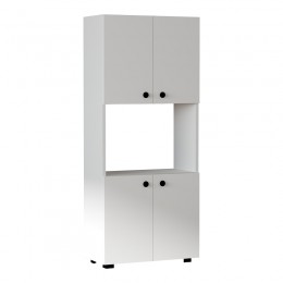 Ντουλάπα κουζίνας Guzel pakoworld σε λευκή απόχρωση 60x31.4x140εκ 120-000477