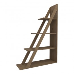 Βιβλιοθήκη Quina pakoworld σε oak απόχρωση 100x30x150εκ 120-000492