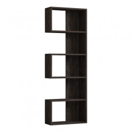 Βιβλιοθήκη Cascade pakoworld σε σκούρο καρυδί απόχρωση 51.8x22x150εκ 120-000521