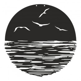 Διακοσμητικό τοίχου Seline pakooworld μαύρο μεταλλικό Φ40x1,5εκ