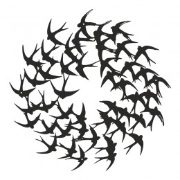 Διακοσμητικό τοίχου Swarm pakooworld μαύρο μεταλλικό Φ50x1,5εκ