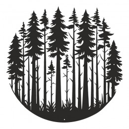 Διακοσμητικό τοίχου Foren pakooworld μαύρο μεταλλικό Φ50x1,5εκ