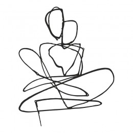 Διακοσμητικό τοίχου Emensa pakooworld μαύρο μεταλλικό 40x1,5x50εκ