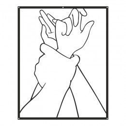 Διακοσμητικό τοίχου Handia pakooworld μαύρο μεταλλικό 40x1,5x50εκ