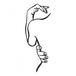 Διακοσμητικό τοίχου Femalo pakooworld μαύρο μεταλλικό 20x1,5x50εκ