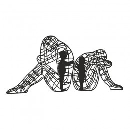 Διακοσμητικό τοίχου Innero pakooworld μαύρο μεταλλικό 50x1,5x25εκ